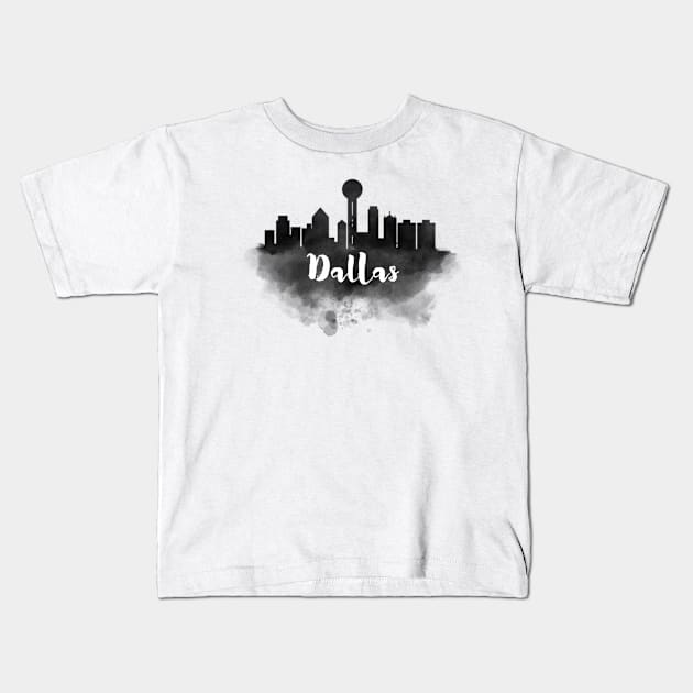 Dallas watercolor Kids T-Shirt by kursatunsal